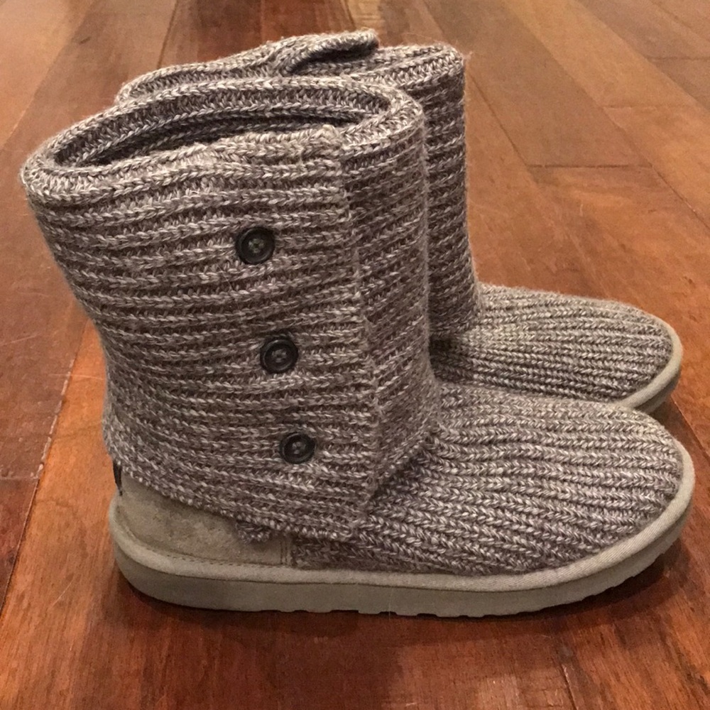 UGG Classic Cardy Knit Boots Size 10